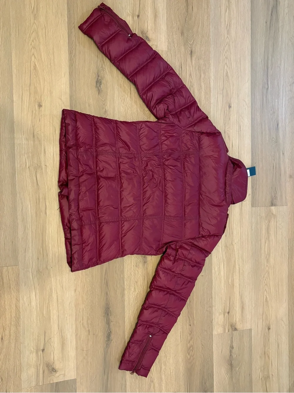NWT Katherine Barclay Quilted Puffer Jacket - Burgundy Women's Size Large